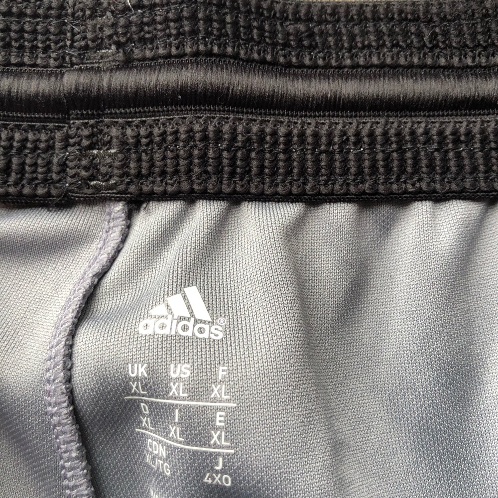 adidas Men's Light Gray Track Pants with Black Side Stripes Size XL - Picture 5 of 5